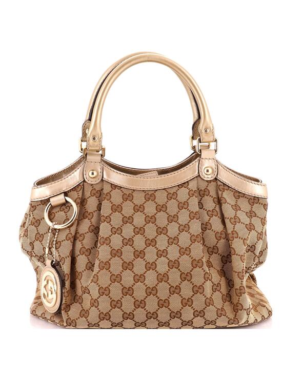 パクチー　853535 オプションお写真2枚目掲載 Gucci | Bags | Gucci Sukey Tote Gg Canvas With Leather 353744g98b
